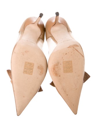 Jimmy Choo Leather Mesh Accents Pumps