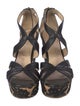 Jimmy Choo Leather Floral Print Sandals