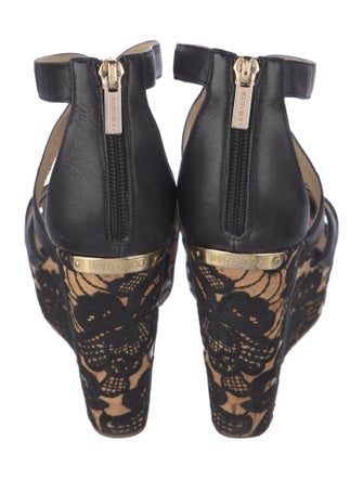 Jimmy Choo Leather Floral Print Sandals