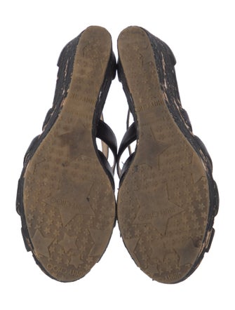 Jimmy Choo Leather Floral Print Sandals