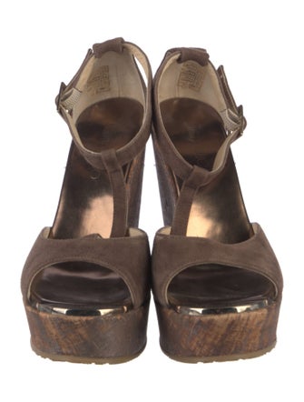 Jimmy Choo Suede T-Strap Sandals