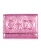 Jimmy Choo Leather Graphic Print Compact Wallet