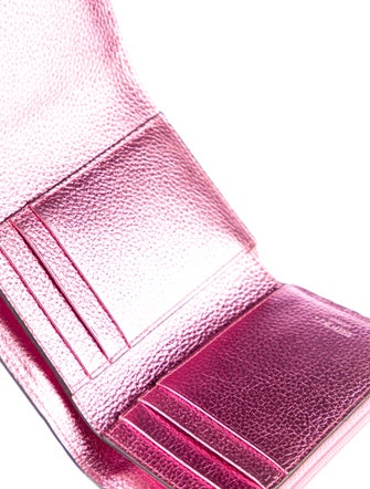 Jimmy Choo Leather Graphic Print Compact Wallet