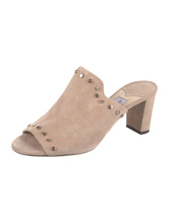 Jimmy Choo Suede Studded Accents Mules