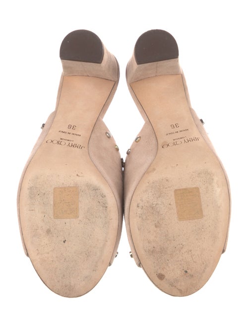 Jimmy Choo Suede Studded Accents Mules