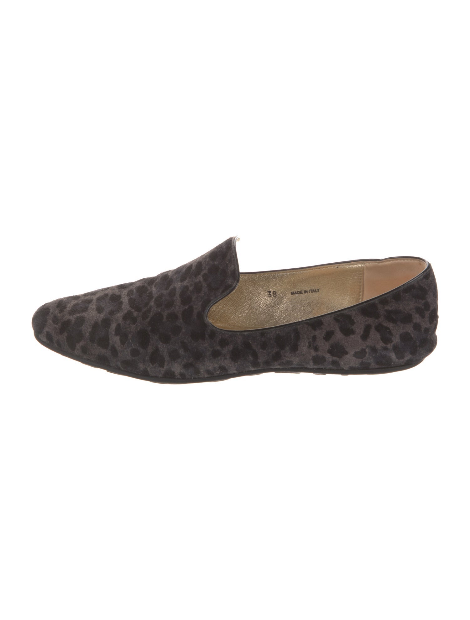 Jimmy Choo Suede Animal Print Loafers