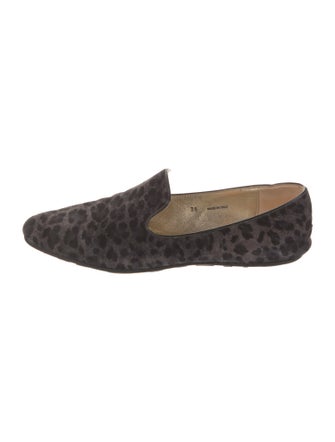 Jimmy Choo Suede Animal Print Loafers