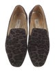 Jimmy Choo Suede Animal Print Loafers