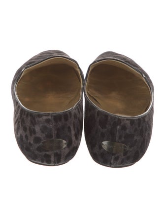 Jimmy Choo Suede Animal Print Loafers