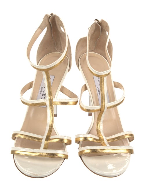Jimmy Choo Patent Leather T-Strap Sandals