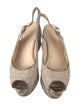 Jimmy Choo Canvas Glitter Accents Slingback Pumps