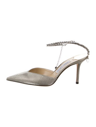 Jimmy Choo Glitter Animal Print Slingback Pumps