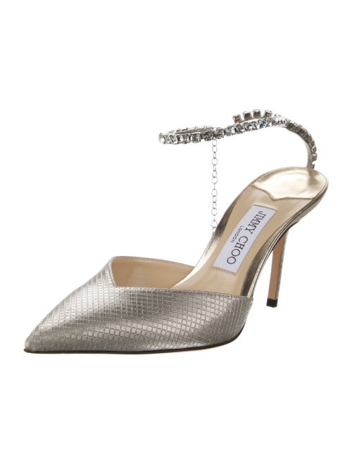 Jimmy Choo Glitter Animal Print Slingback Pumps