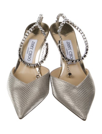 Jimmy Choo Glitter Animal Print Slingback Pumps