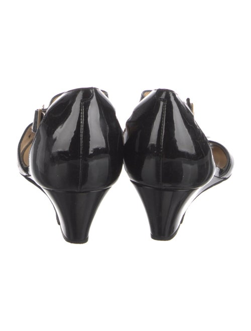 Jimmy Choo Patent Leather Animal Print T-Strap Sandals