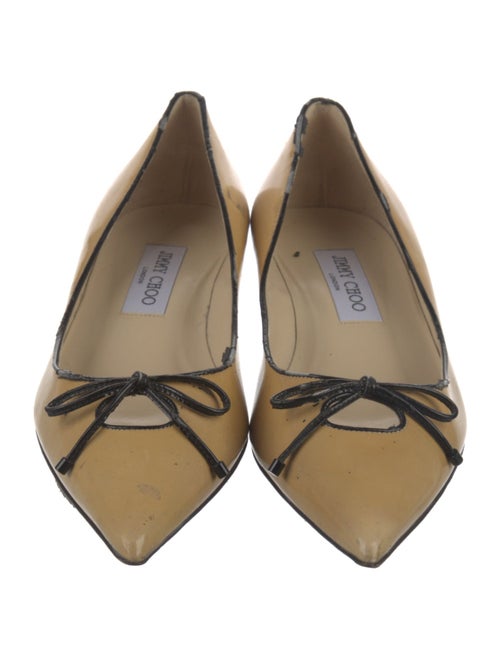 Jimmy Choo Patent Leather Bow Accents Pumps