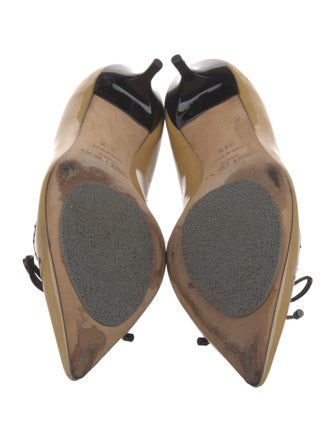 Jimmy Choo Patent Leather Bow Accents Pumps