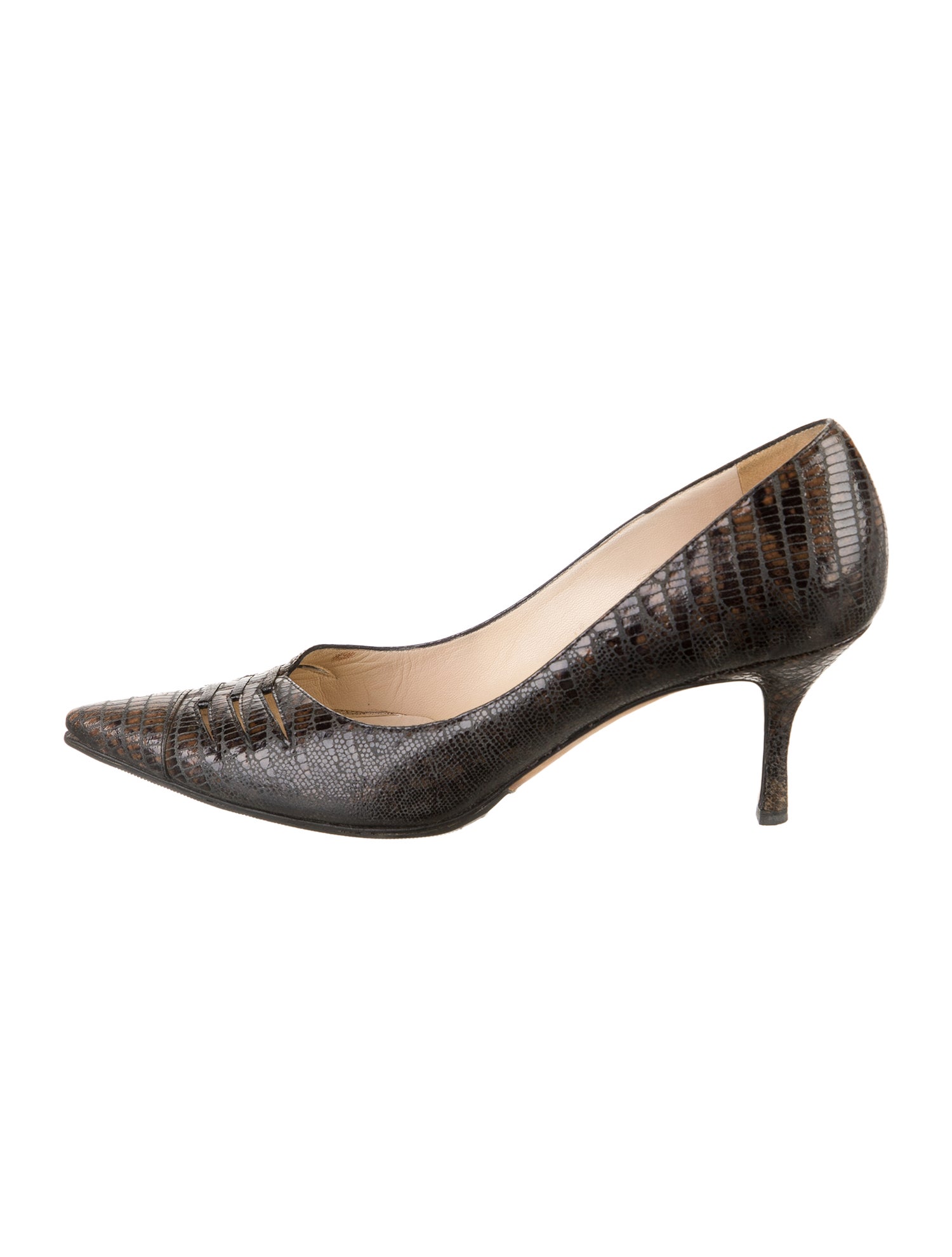 Jimmy Choo Embossed Leather Pumps