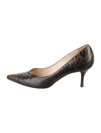 Jimmy Choo Embossed Leather Pumps