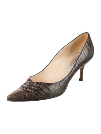 Jimmy Choo Embossed Leather Pumps