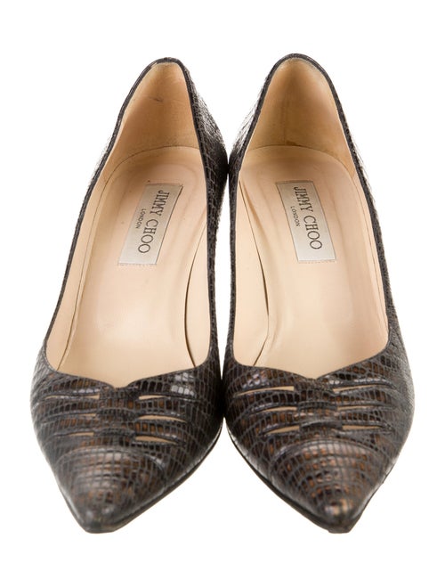 Jimmy Choo Embossed Leather Pumps