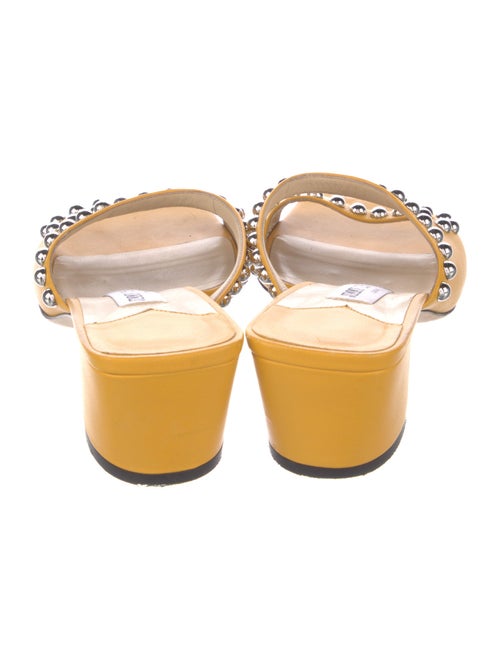 Jimmy Choo Leather Studded Accents Slides