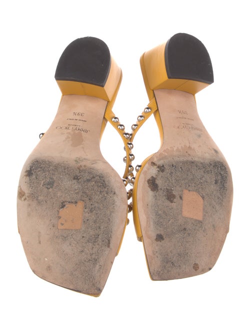 Jimmy Choo Leather Studded Accents Slides