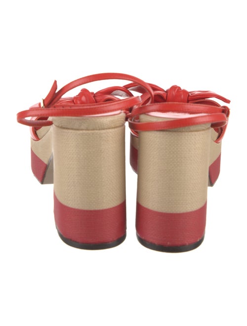 Jimmy Choo Leather Colorblock Pattern Sandals