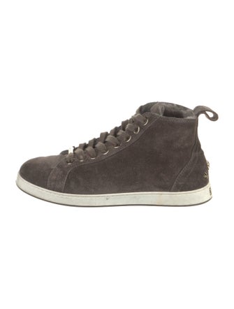 Jimmy Choo Suede Studded Accents Sneakers