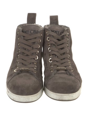 Jimmy Choo Suede Studded Accents Sneakers