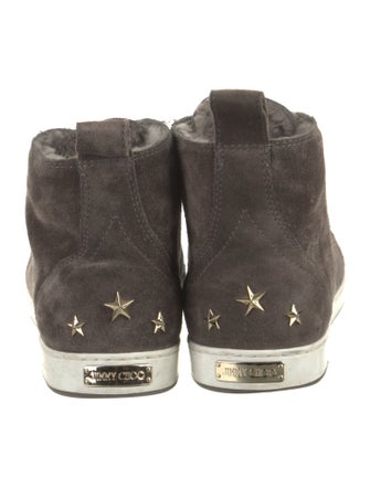 Jimmy Choo Suede Studded Accents Sneakers