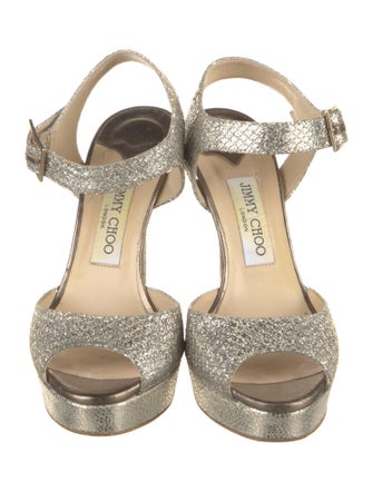 Jimmy Choo Glitter D'Orsay Pumps