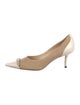 Jimmy Choo Faux Pearl Accents Colorblock Pattern Pumps