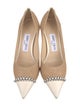 Jimmy Choo Faux Pearl Accents Colorblock Pattern Pumps