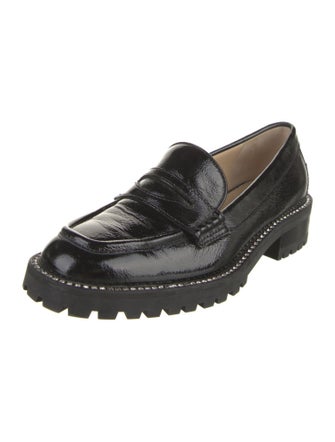 Jimmy Choo Patent Leather Crystal Embellishments Loafers