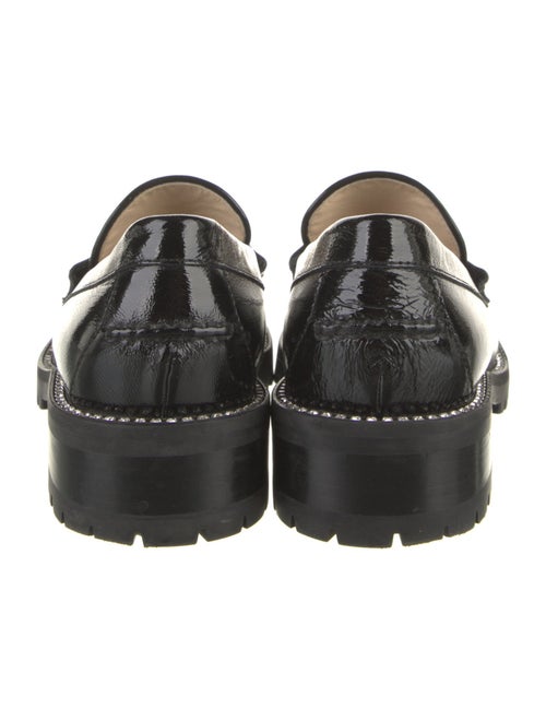 Jimmy Choo Patent Leather Crystal Embellishments Loafers