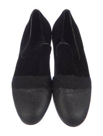 Jimmy Choo Velvet Glitter Accents Loafers