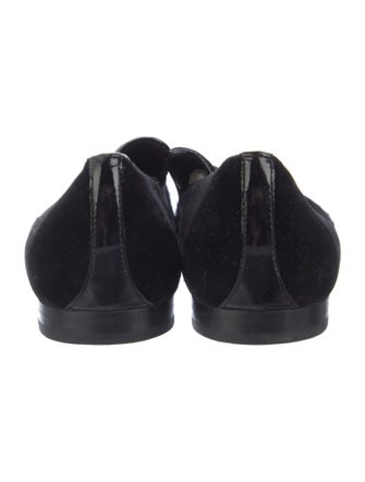 Jimmy Choo Velvet Glitter Accents Loafers