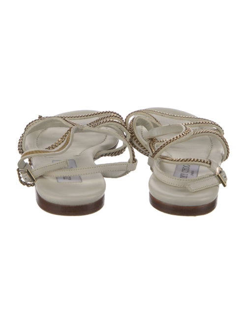 Jimmy Choo Leather Animal Print Slides