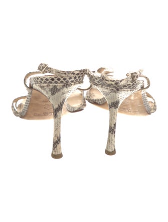 Jimmy Choo Snakeskin Animal Print Slingback Sandals