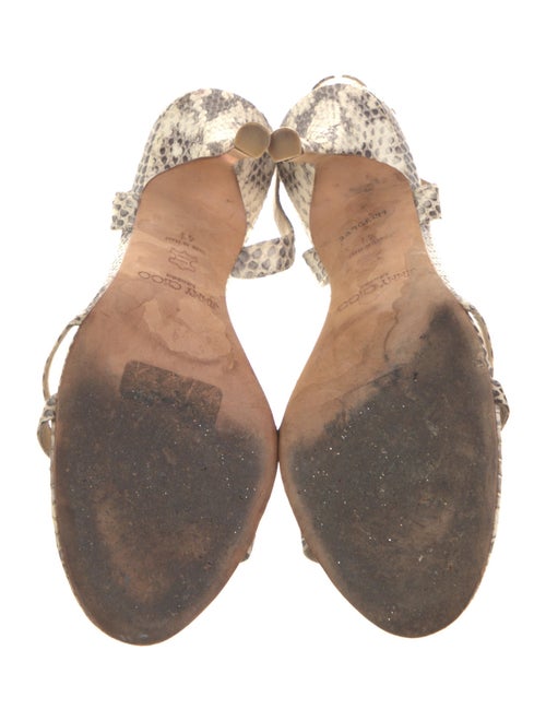 Jimmy Choo Snakeskin Animal Print Slingback Sandals