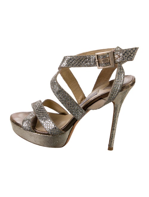 Jimmy Choo Glitter Glitter Accents Sandals
