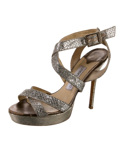 Jimmy Choo Glitter Glitter Accents Sandals