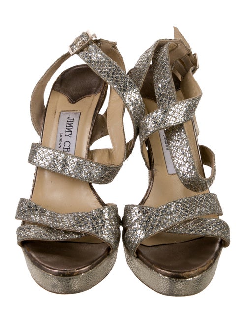 Jimmy Choo Glitter Glitter Accents Sandals
