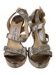 Jimmy Choo Glitter Glitter Accents Sandals