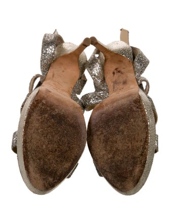 Jimmy Choo Glitter Glitter Accents Sandals