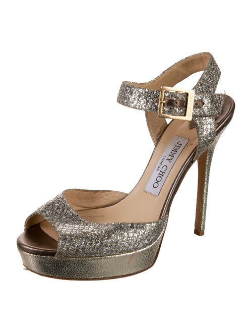 Jimmy Choo Glitter Glitter Accents Sandals