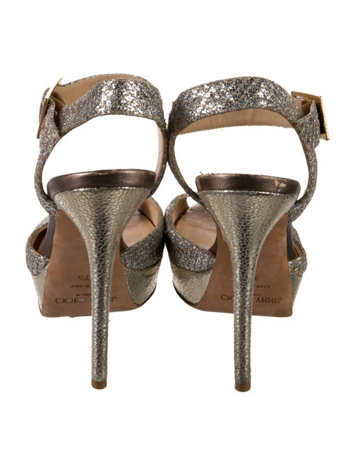 Jimmy Choo Glitter Glitter Accents Sandals