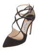 Jimmy Choo Suede Studded Accents Pumps