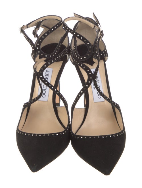 Jimmy Choo Suede Studded Accents Pumps
